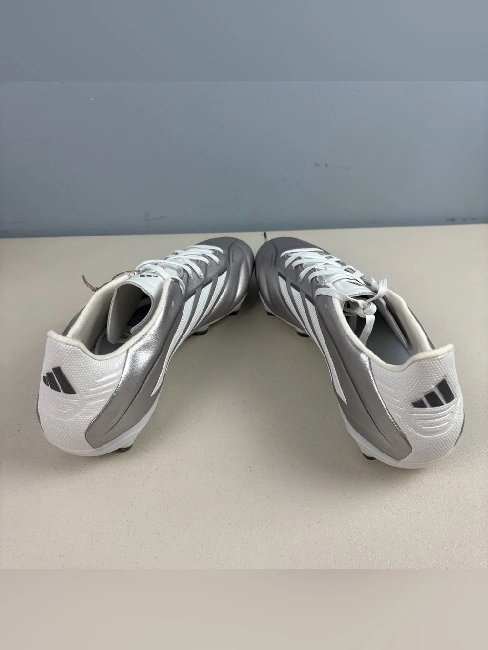 Adidas Copa Pure IV Pro Firm Ground FG Soccer Cleats Silver JQ0423 Men Size 10.5